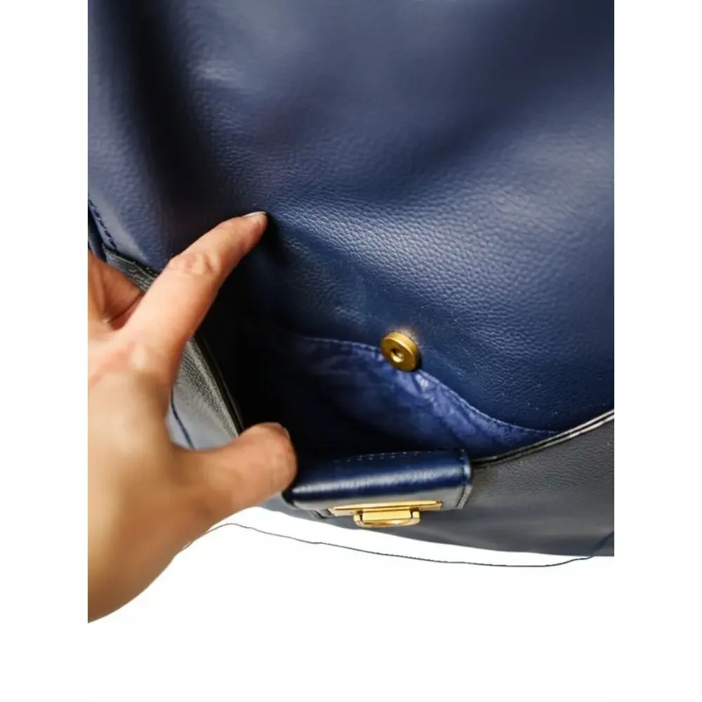 Rosetti Navy & Gold Laptop Backpack Work Travel Bag Minimalist Chic